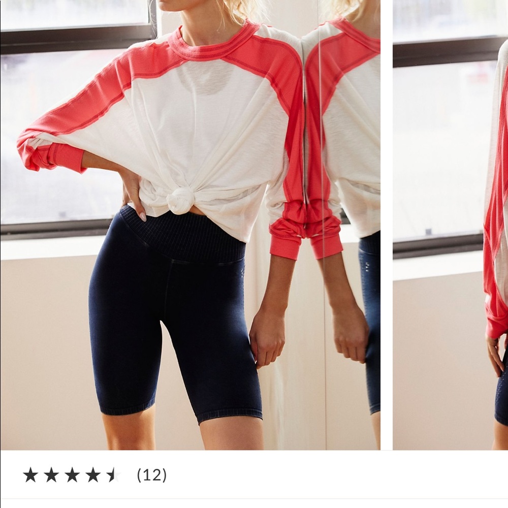 White and neon pink long sleeve